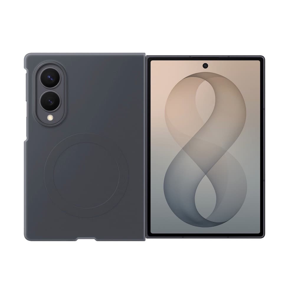 Оригинален силиконов кейс с MagSafe поддръжка за Samsung Galaxy Z Fold8 - Samsung Silicone Magnet Cover Case EF-EF971CBE (тъмносив)