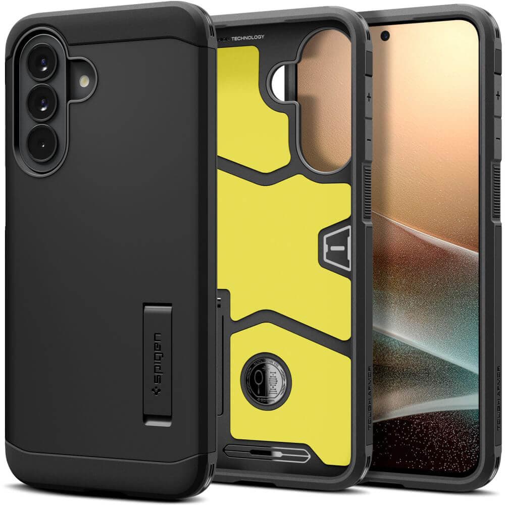 Хибриден кейс с най-висока степен на защита за Samsung Galaxy A57 5G - Spigen Tough Armor Case (черен)