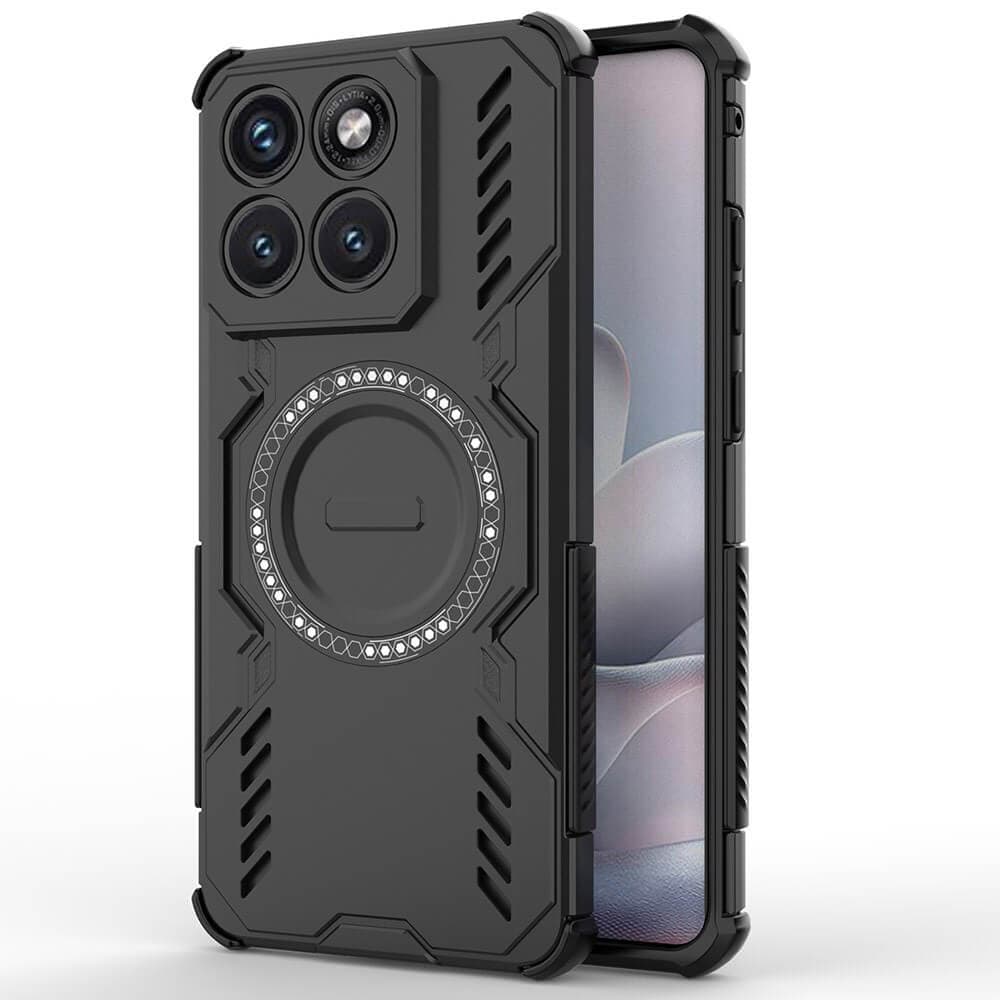 Хибриден удароустойчив кейс с MagSafe за Motorola Edge 70 Fusion - Techsuit ArmorMag Case (черен)