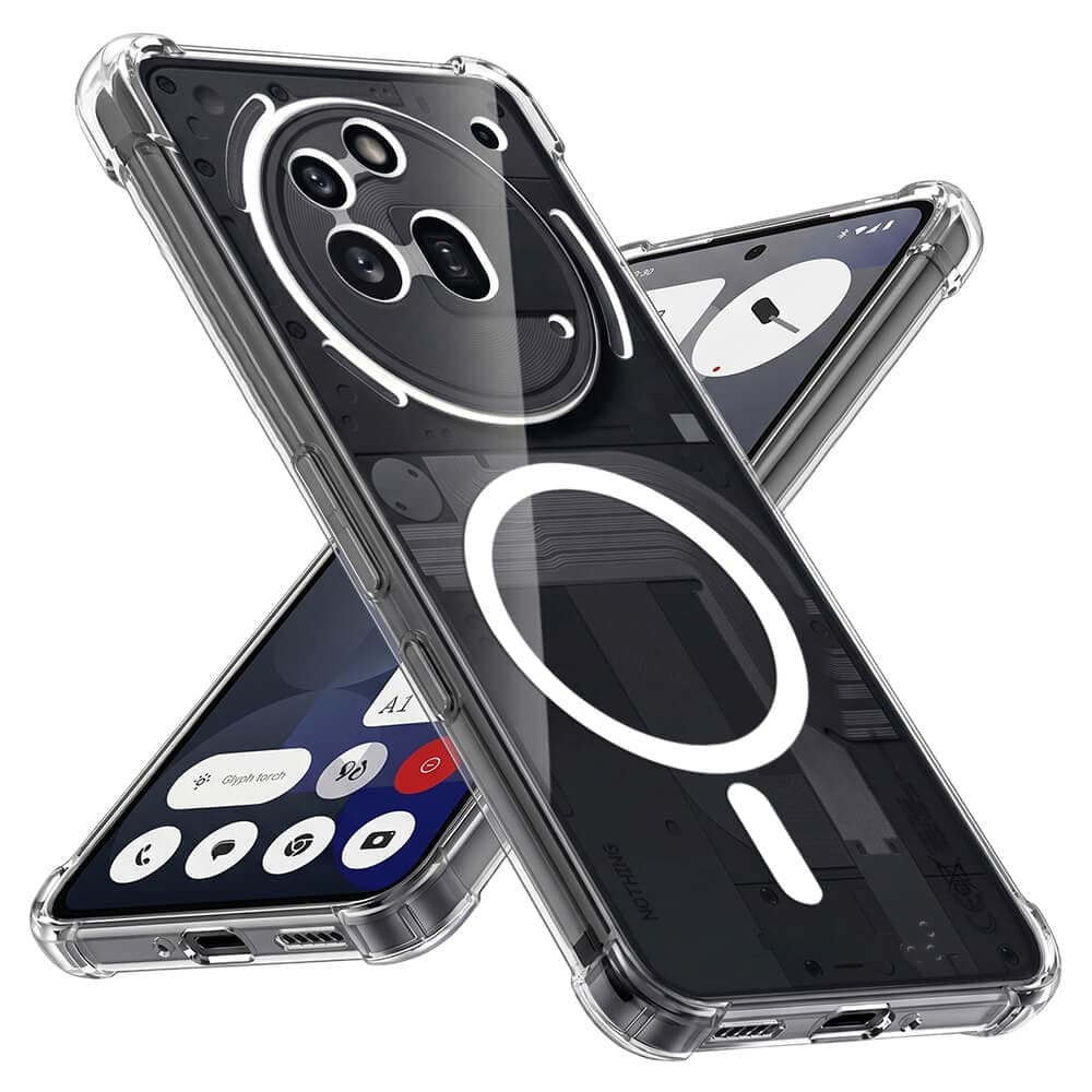 Удароустойчив силиконов (TPU) калъф с MagSafe за Nothing Phone (3a) Pro - Techsuit Shockproof Clear Silicone Case (прозрачен)