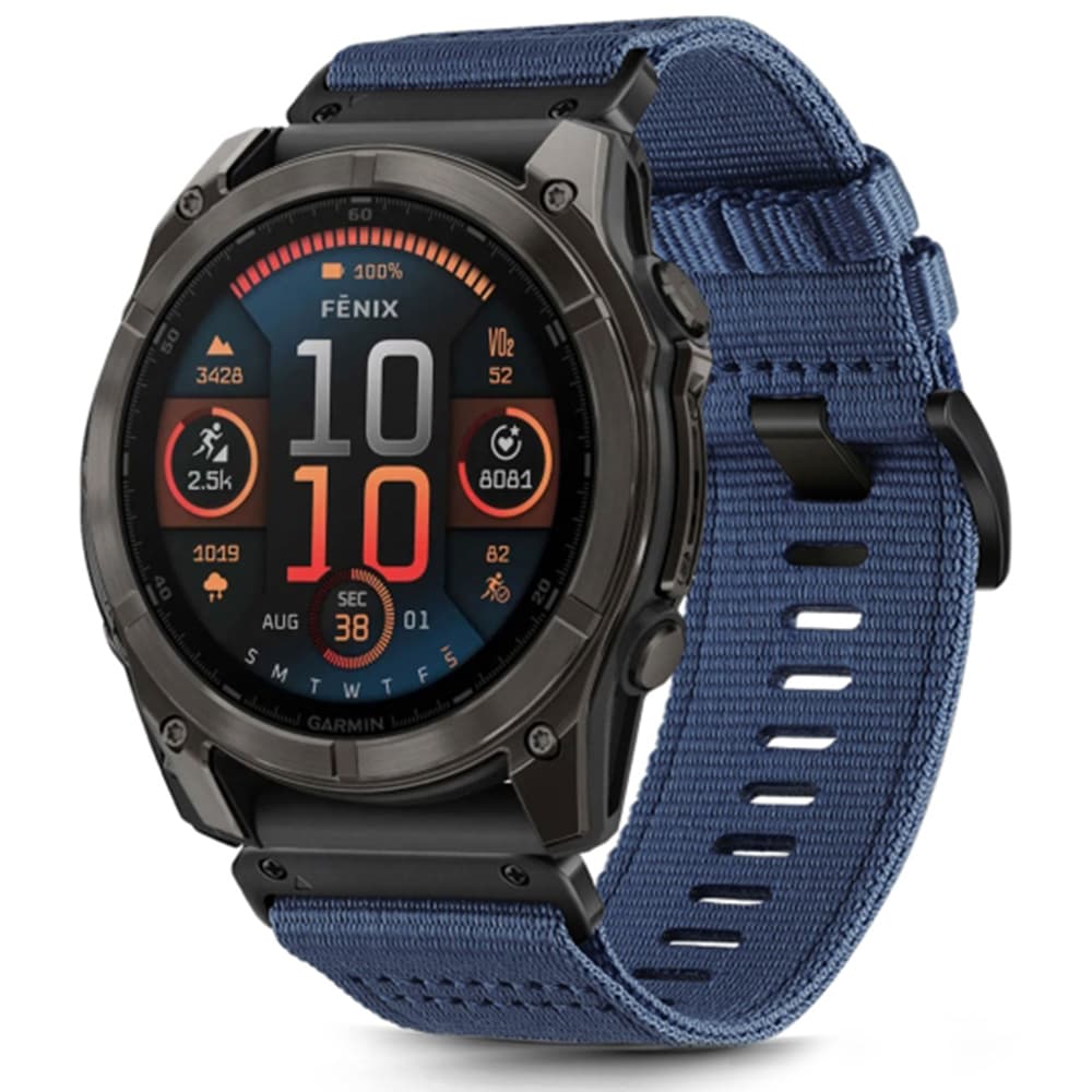 Текстилна каишка за Garmin Fenix QuickFit 26мм - Techsuit W070 Fabric Watchband QuickFit 26mm (син)