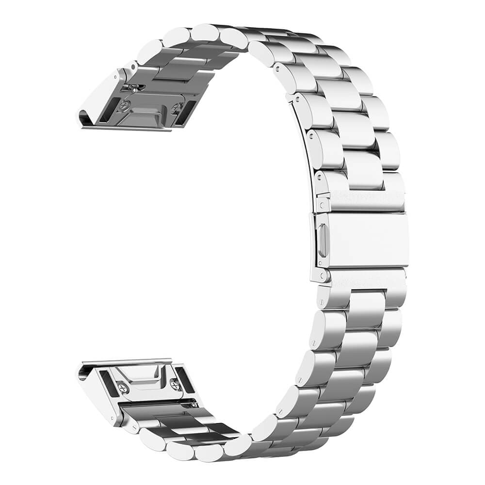 Стоманена каишка за Garmin Fenix QuickFit 26мм - Techsuit W010 Stainless Steel Watchband QuickFit 26mm (сребрист)