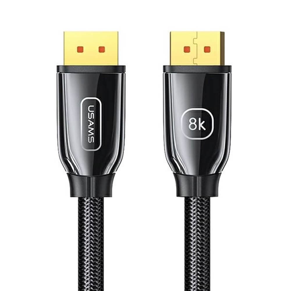 Кабел DisplayPort към DisplayPort с поддръжка на 8K - Usams DisplayPort 1.4 to DisplayPort 1.4 Cable 8K (черен) (300 см)