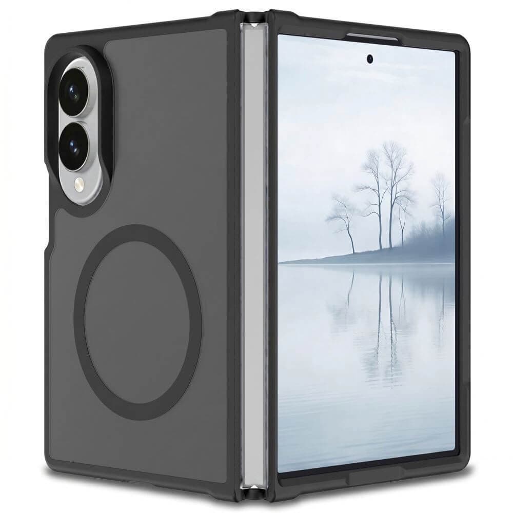 Хибриден удароустойчив кейс с MagSafe за Samsung Galaxy Z Fold8 - Tech-Protect MagMat MagSafe Case (черен-мат)