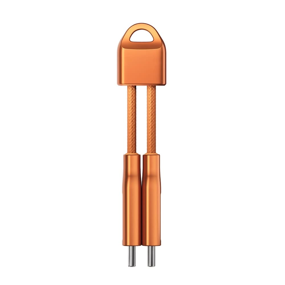Кабел за бързо зареждане за устройства с USB-C порт - Nomad ChargeKey USB-C to USB-C 240W Charging Cable (оранжев) (12 см)
