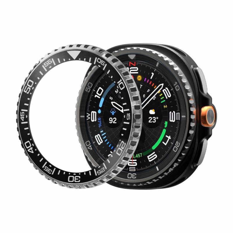 Рамка от неръждаема стомана с висока степен на защита за Samsung Galaxy Watch Ultra2 - Spigen Tune Diver Bezel (черен)