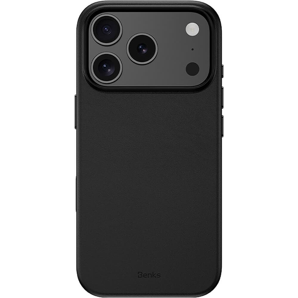 Кожен кейс с MagSafe за iPhone 18 Pro, iPhone 17 Pro - Benks Magnetic Vita Pro Leather Case (черен)