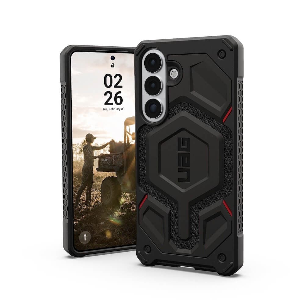 Удароустойчив хибриден кейс с QI2 за Samsung Galaxy S26 Plus - UAG Monarch Pro Kevlar Magnetic QI2 Case (черен)