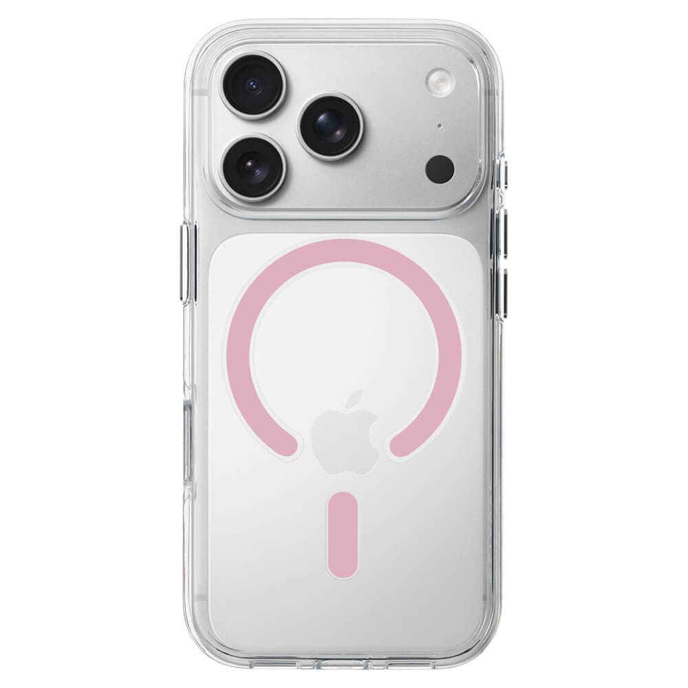 Хибриден удароустойчив кейс с MagSafe за iPhone 18 Pro Max, iPhone 17 Pro Max - Liavec Pure Crystal Case (прозрачен-розов)
