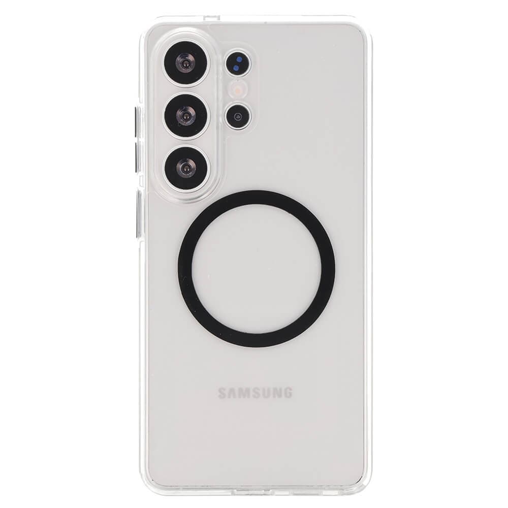 Хибриден удароустойчив кейс с MagSafe за Samsung Galaxy S26 Ultra - Liavec Pure Crystal Case (прозрачен-черен)