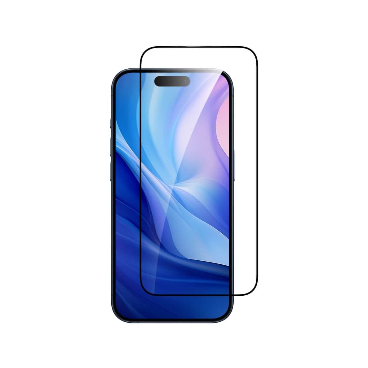 Калено стъклено защитно покритие за дисплея на iPhone 16 Pro - Dviced Full Cover Tempered Glass With Applicator (черен-прозрачен)