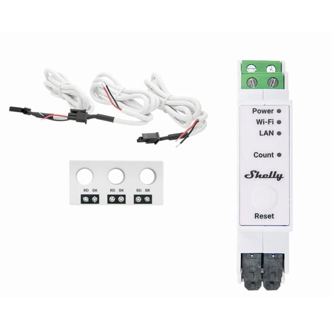 SHELLY Pro 3EM-3CT63 LAN WLAN DIN Rail 3-Phase Energy Meter