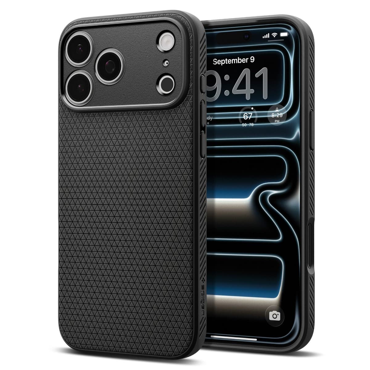 Удароустойчив силиконов (TPU) калъф за iPhone 18 Pro Max, iPhone 17 Pro Max - Spigen Liquid Air Case (черен)