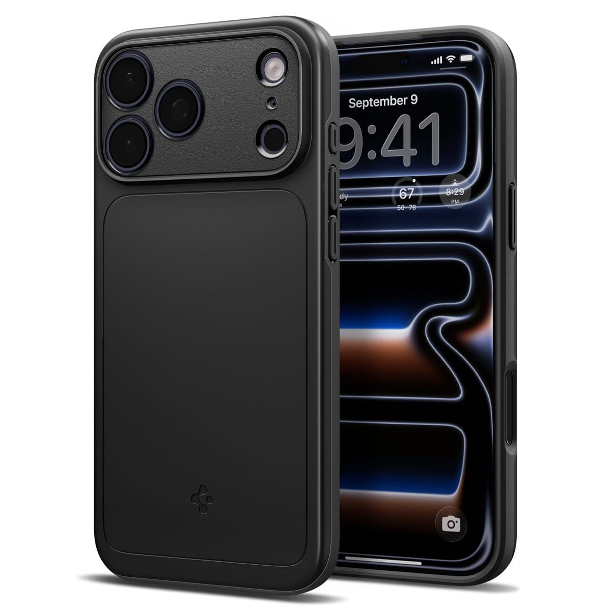 Качествен тънък матиран кейс с MagSafe за iPhone 18 Pro Max, iPhone 17 Pro Max - Spigen Thin Fit MagSafe Case (черен)