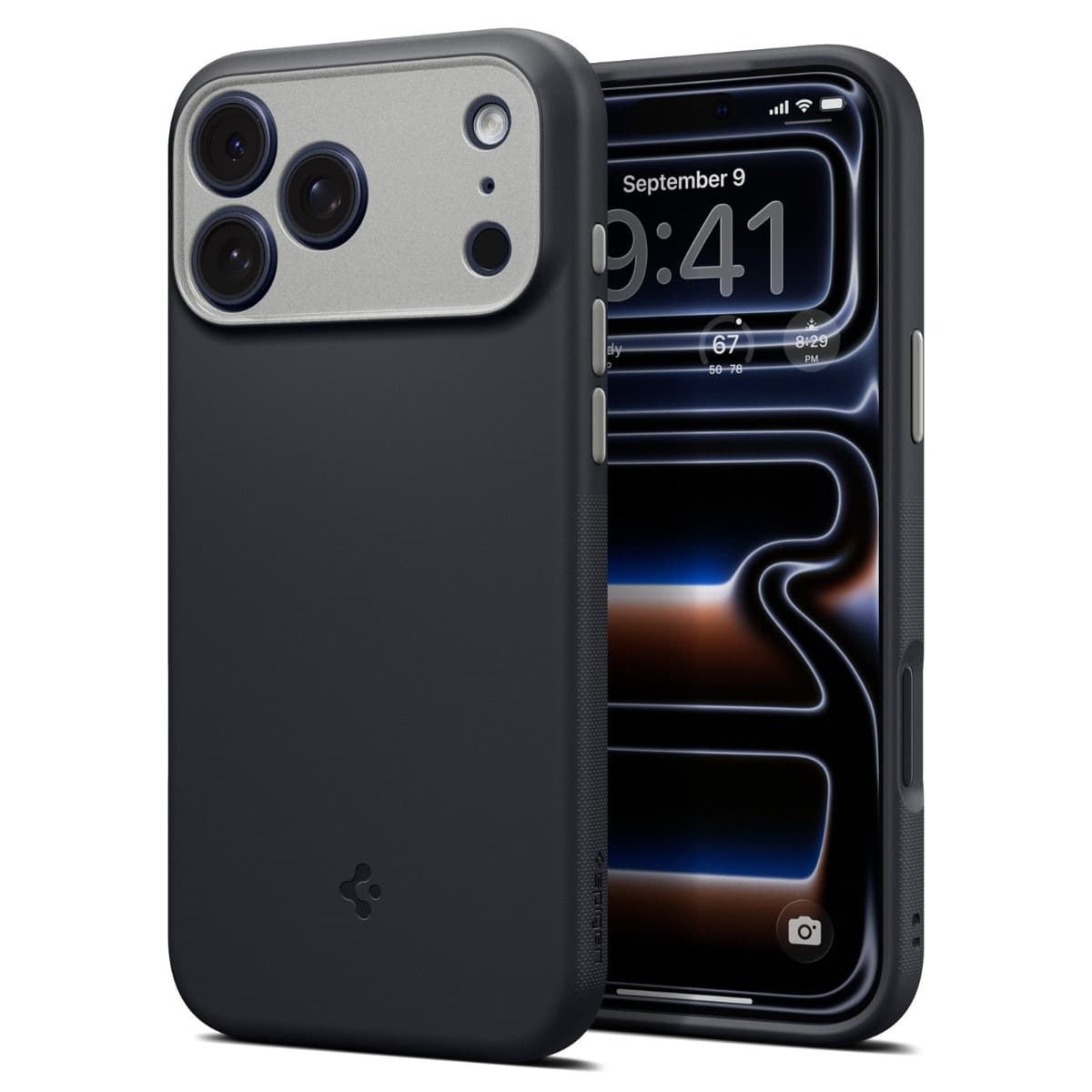 Силиконов (TPU) калъф с висока степен на защита с MagSafe за iPhone 18 Pro Max, iPhone 17 Pro Max - Spigen Nano Pop MagSafe Case (черен)