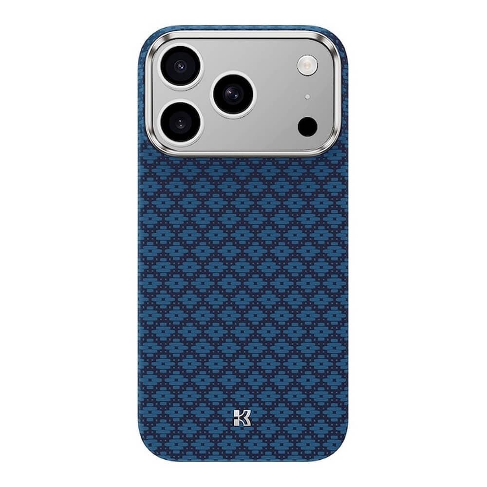 Кевларен кейс с MagSafe за iPhone 18 Pro Max, iPhone 17 Pro Max - Benks ArmorGrid ArmorAir Magnetic Kevlar Metal Frame Case 600D (blue)