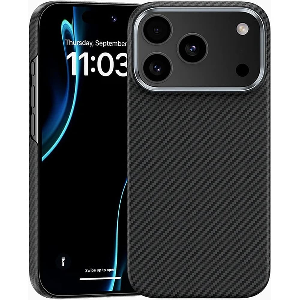 Кевларен кейс с MagSafe за iPhone 18 Pro Max, iPhone 17 Pro Max- Benks Armor Air Kevlar Metal Frame Case 600D (черен)