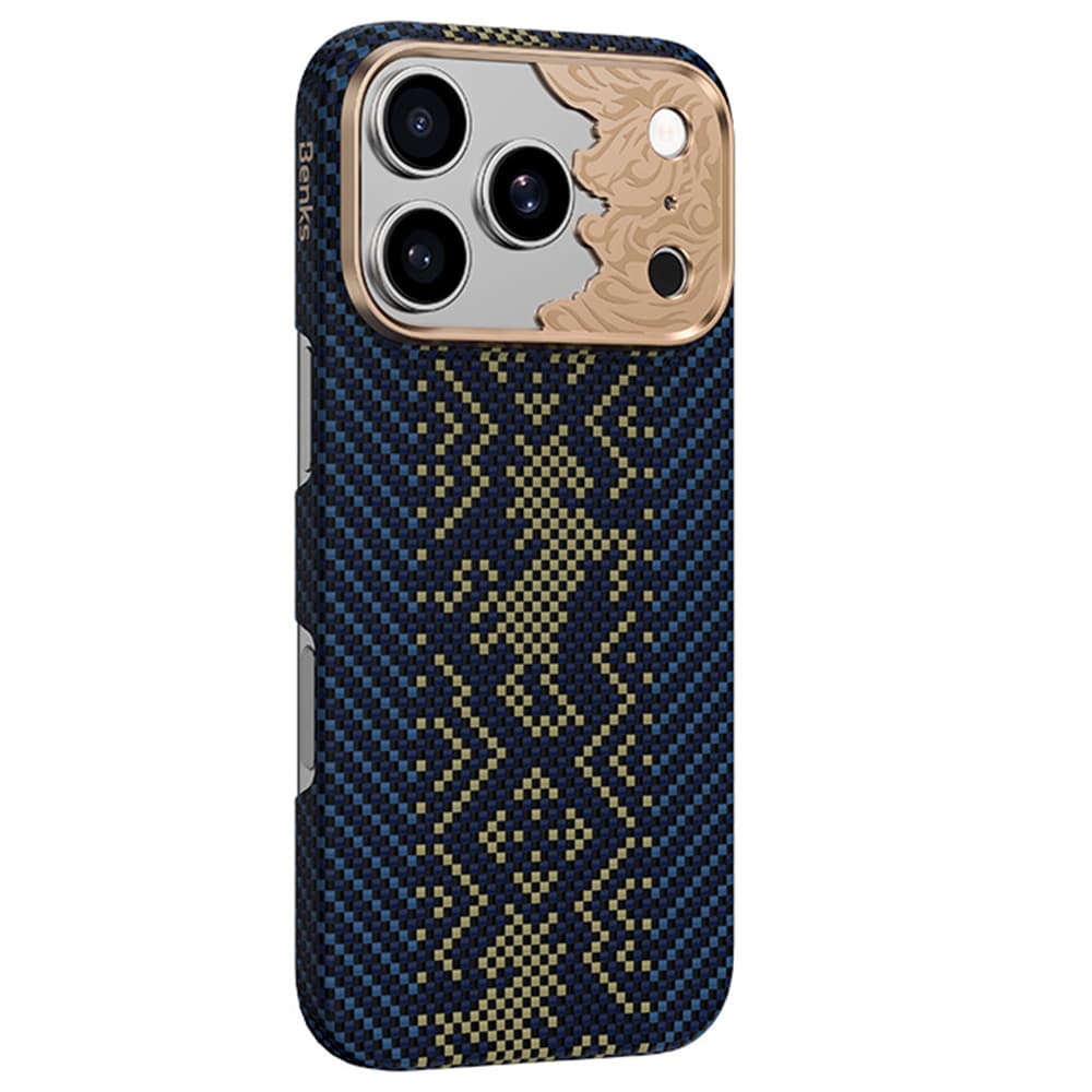 Кевларен кейс с MagSafe за iPhone 18 Pro, iPhone 17 Pro- Benks Armor Air Knight Kevlar Metal Frame Case