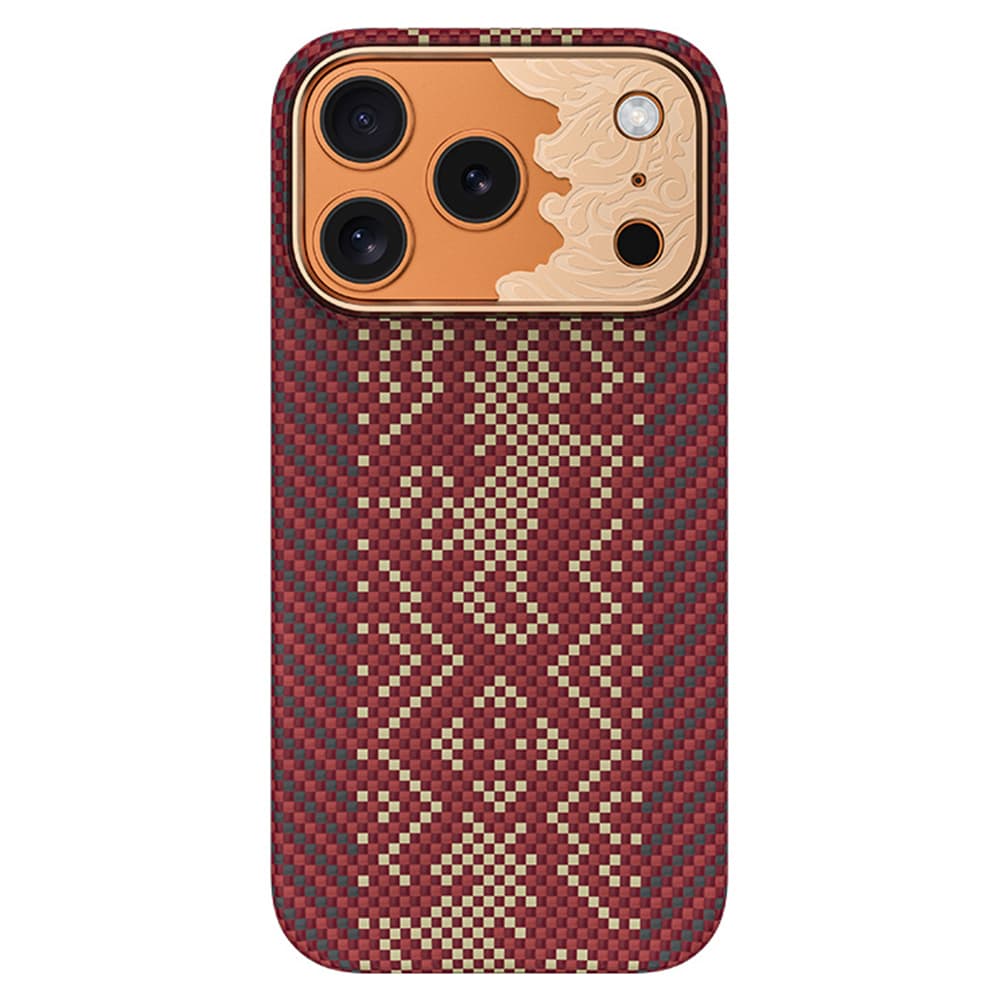 Кевларен кейс с MagSafe за iPhone 18 Pro, iPhone 17 Pro - Benks Armor Air Knight Kevlar Metal Frame Case (red)