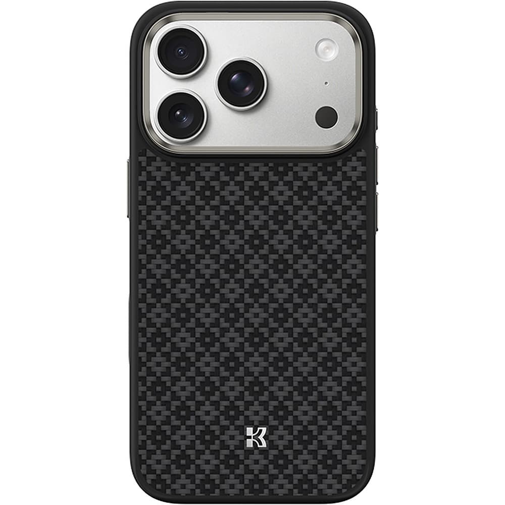 Удароустойчив кевларен кейс с MagSafe за iPhone 18 Pro, iPhone 17 Pro - Benks Case Magnetic Armor Pro Armor Grid Kevlar Metal Frame 600D with Camera Control Button (black)