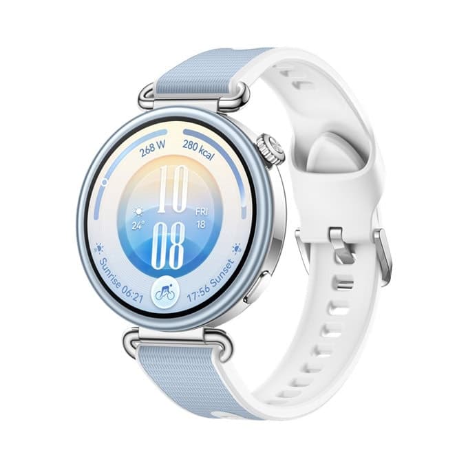 Смарт часовник Huawei Watch GT 7, 41mm, 1.32" (3.35cm) AMOLED дисплей, Bluetooth, сензор за сърдечен ритъм и температура, барометър, 5ATM водоустойчивост, до 14 дни време на работа, син