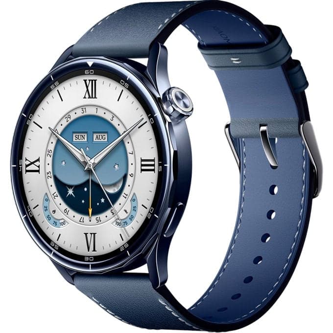 Смарт часовник Xiaomi Watch S5, 1.48" (3.75cm) AMOLED дисплей, Bluetooth, акселерометър, жироскоп, сензор за околна светлина, барометричен сензор, GPS, 5ATM, до 15 дни време на работа, син