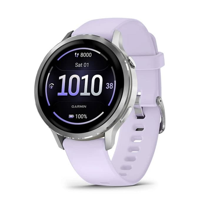Смарт часовник Garmin Venu 4, 41mm, 1.2" (3.04cm) AMOLED дисплей, Bluetooth/Wi-Fi, сензор за изгорени калории и околна светлина, пулсомер, барометър, 10ATM водоустойчивост, до 10 дни време на работа, над 80 спортни режима, гласов асистент, лилав