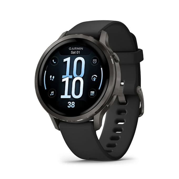 Смарт часовник Garmin Venu 4, 41mm, 1.2" (3.04cm) AMOLED дисплей, Bluetooth/Wi-Fi, сензор за изгорени калории и околна светлина, пулсомер, барометър, 10ATM водоустойчивост, до 10 дни време на работа, над 80 спортни режима, гласов асистент, черен