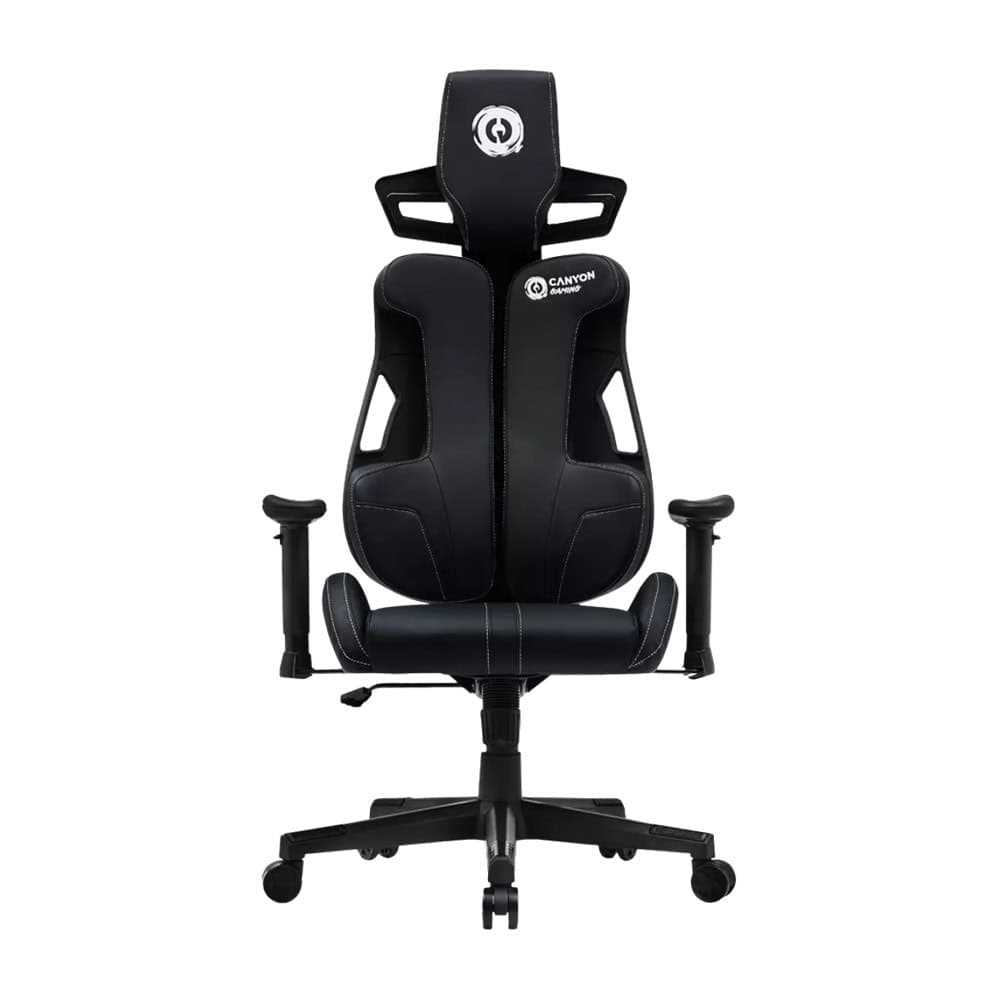Геймърски стол Canyon Morphos ABCH01, до 150 kg, Class 4 газов амортисьор, регулируема облегалка, лумбална опора, черен