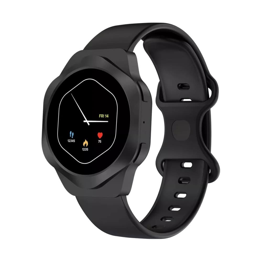 Смарт часовник Canyon Hexagon SW-88, 1.43" (3.63cm) AMOLED дисплей, Bluetooth, сърдечен ритъм, кислород в кръвта, крачкомер, IP67 защита, до 11 дни живот на батерията, спортни режими, черен