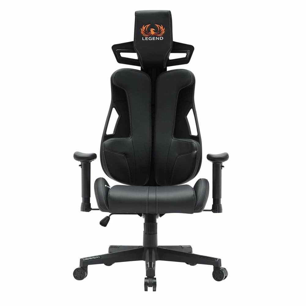 Геймърски стол RFG One Legend, до 150kg, Class 4 газов амортисьор, лумбална опора, черен