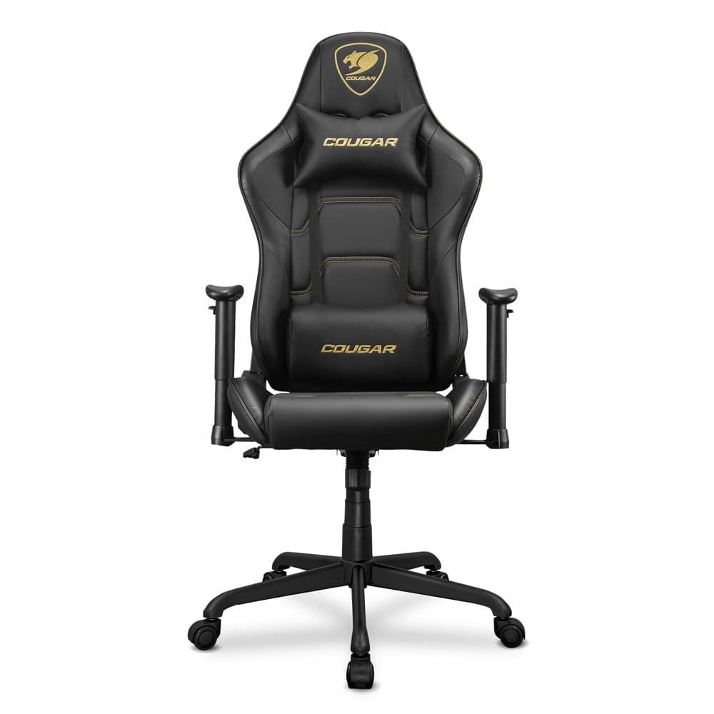 Геймърски стол Cougar Armor Elite Royal, до 120 kg, Class 4 газов амортисьор, 2D регулируеми подлакътници, PVC кожа, черен