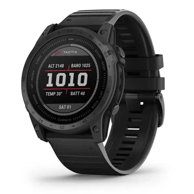Смарт часовник Garmin tactix 7 Pro Ballistics Edition 010-02704-21, 1.4 (3.55 cm) трансфлективен MIP дисплей, GPS, Bluetooth, ANT+, Wi-Fi, 32GB вградена памет, до 16 часа време на работа, водоустойчив 10 ATM, соларно зареждане, черен