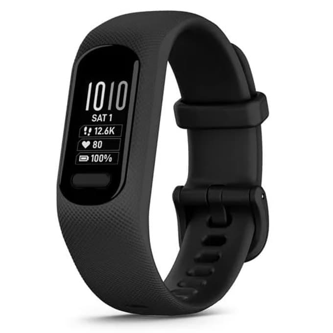 Смарт гривна Garmin vivosmart 5 Black Large, 88x154 pix дисплей, Bluetooth, Smart и ANT+, до 7 дни време за работа, водоустойчива, черна