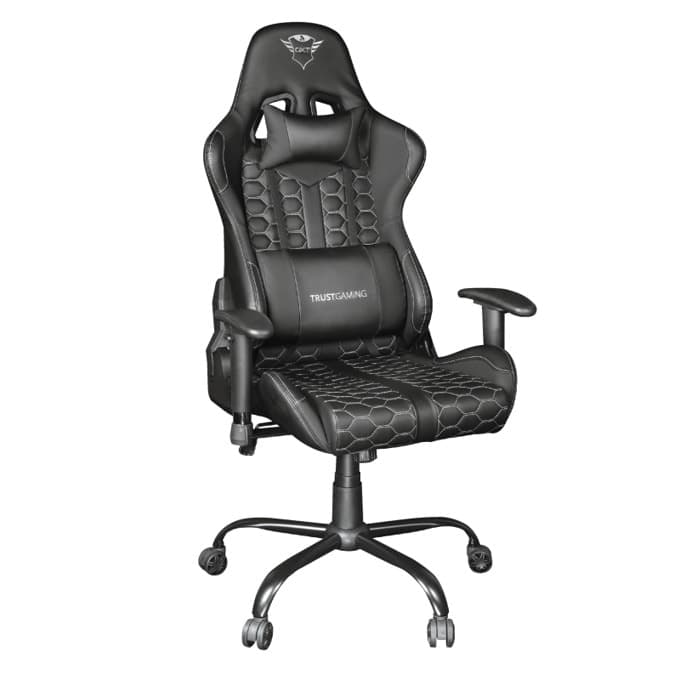 Геймърски стол Trust GXT 708, до 150 кг., регулируеми подлакътници и облегалка, черен