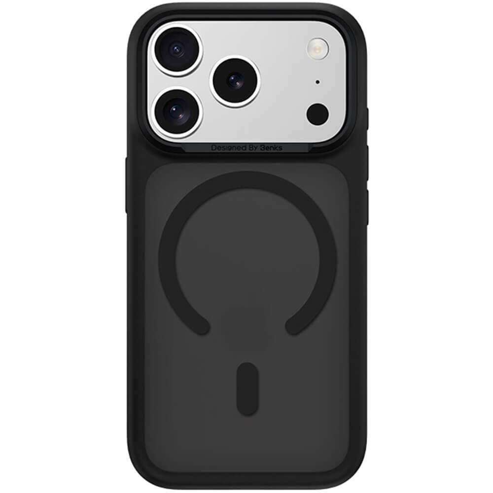 Хибриден удароустойчив кейс с MagSafe за iPhone 18 Pro Max, iPhone 17 Pro Max - Benks Magnetic Mist Metal Frame Case with Camera Control Button (черен)