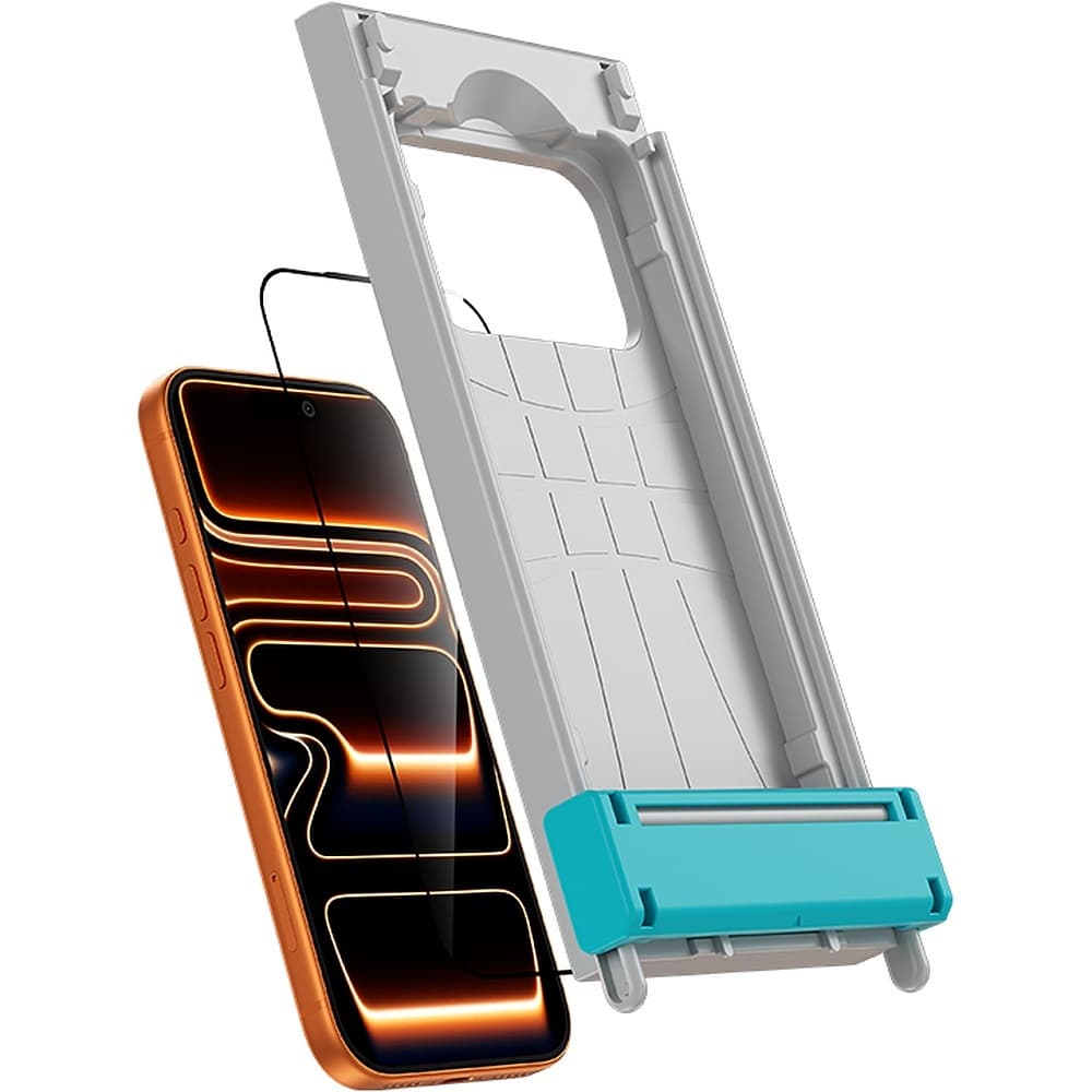 Калено стъклено защитно покритие за дисплея на iPhone 18 Pro, Phone 17 Pro - Benks Tempered Glass Warrior 2.0 AR-EZFita (черен-прозрачен)