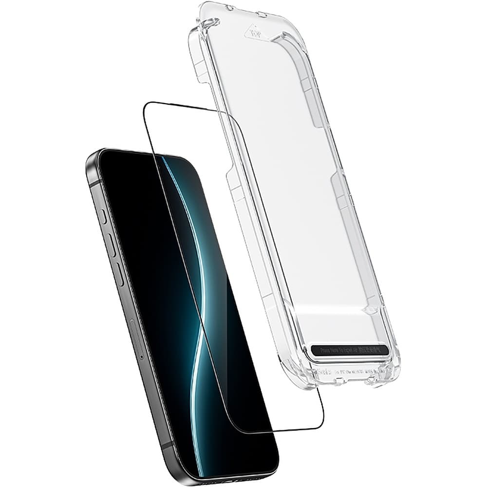 Калено стъклено защитно покритие за дисплея на iPhone 18 Pro, iPhone 17 Pro - Benks Tempered glass Glass Warrior HD (black-clear)