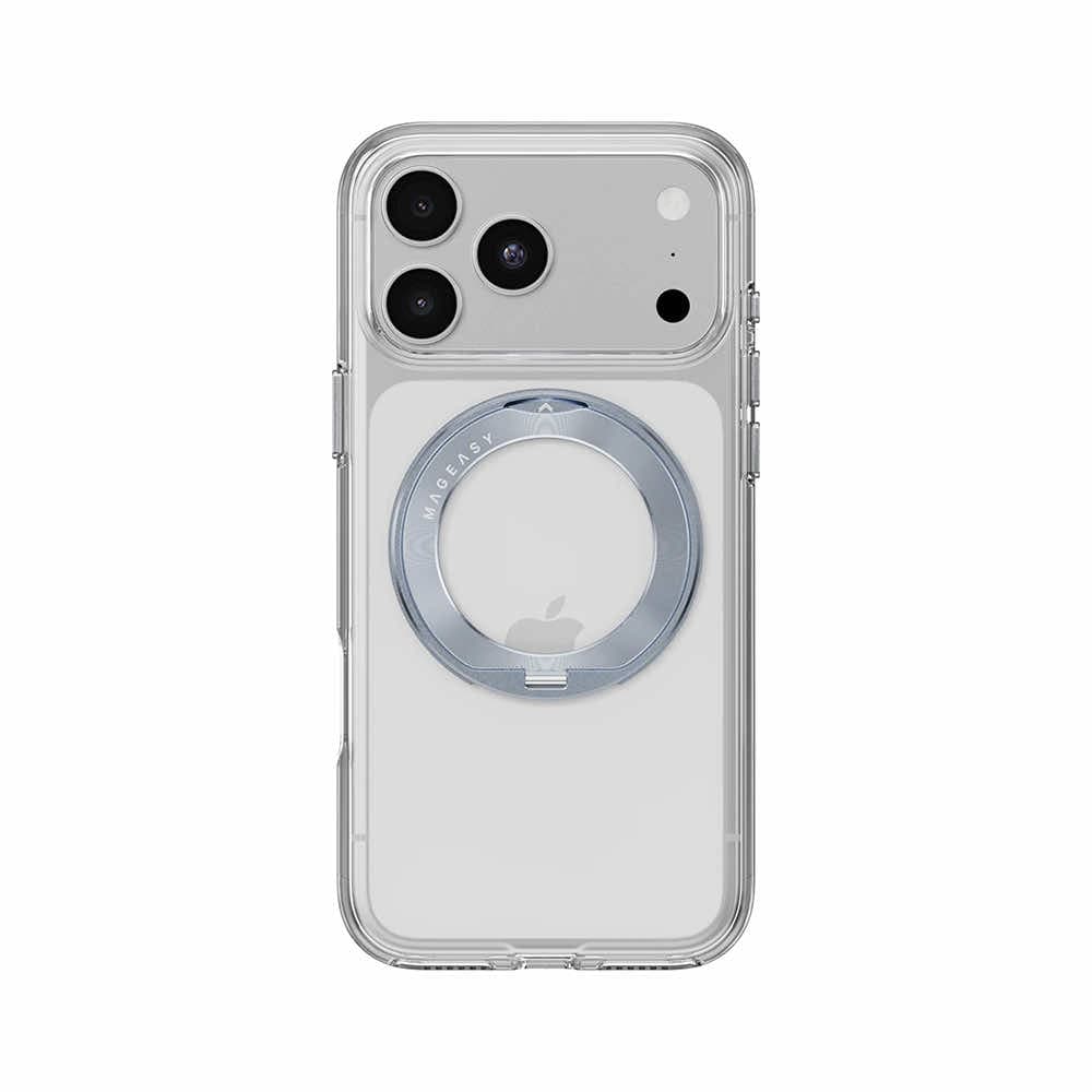Хибриден удароустойчив кейс с MagSafe и вградена поставка за iPhone 18 Pro Max, iPhone 17 Pro Max - MagEasy MagStand 360 M Case (прозрачен)