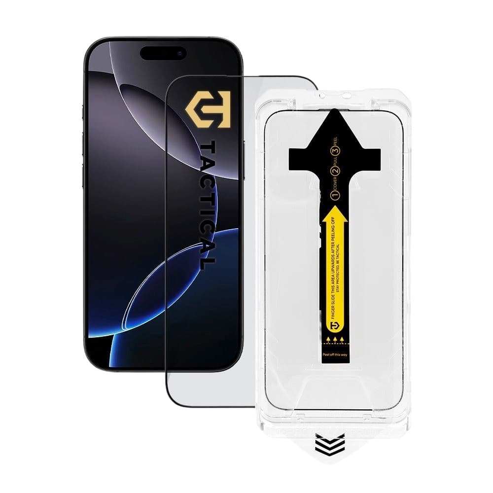 Калено стъклено защитно покритие за дисплея на iPhone 18 Pro, iPhone 17 Pro - Tactical Impact Barrier for Rookies (прозрачен-черен)