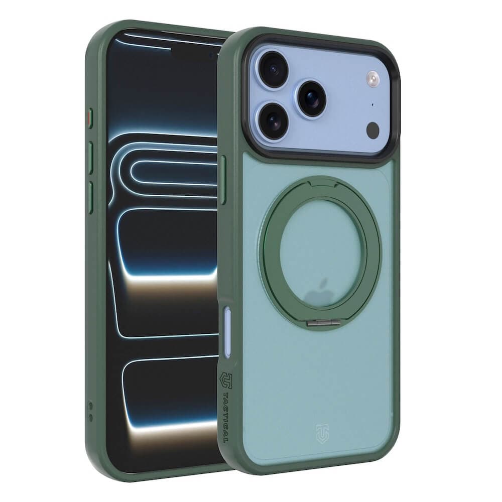 Хибриден удароустойчив кейс с MagSafe за iPhone 18 Pro Max, iPhone 17 Pro Max - Tactical MagForce Hyperstand Cover (forest green)