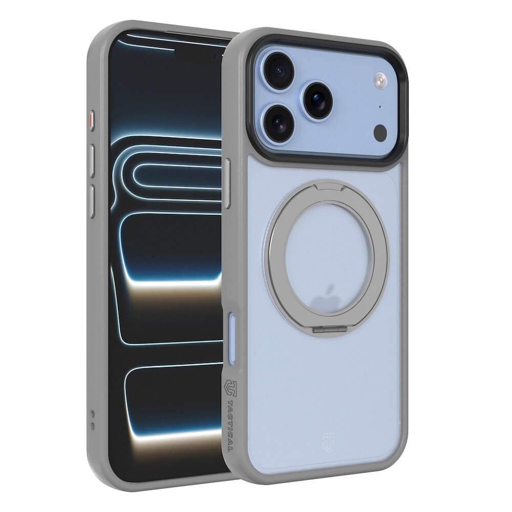 Хибриден удароустойчив кейс с MagSafe за iPhone 18 Pro, iPhone 17 Pro - Tactical MagForce Hyperstand Cover (light grey)