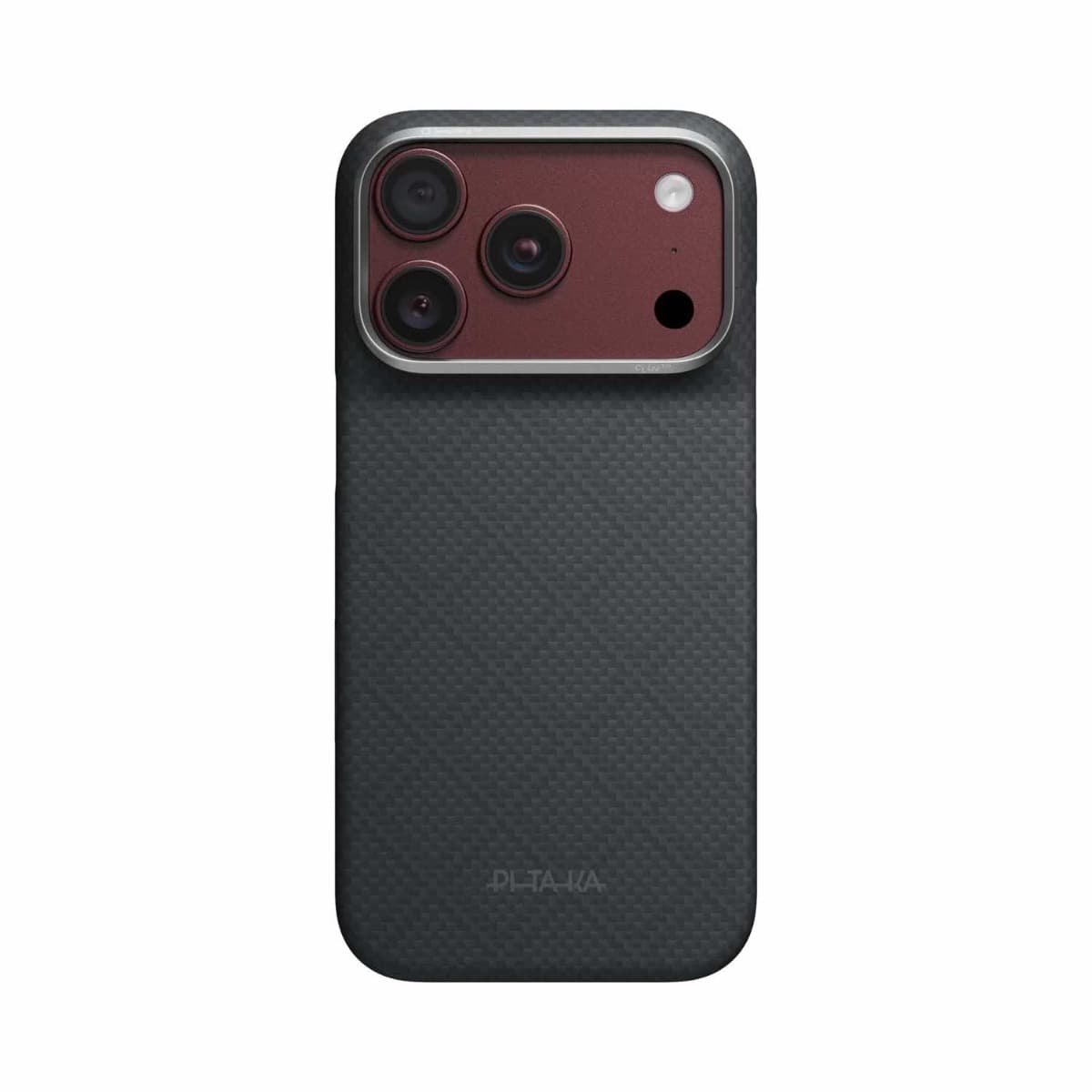 Кевларен кейс с MagSafe за iPhone 18 Pro Max, iPhone 17 Pro Max - Pitaka Edge Argyle Aramid MagSafe Case (черен)