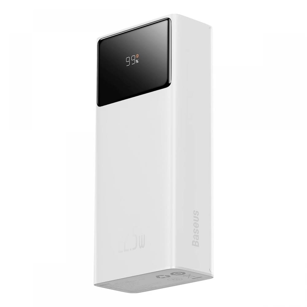 Външна батерия с 2xUSB-A и 1xUSB-C изходи с технология за бързо зареждане - Baseus Star Lord LED Display Power Bank 22.5W 30000 mAh (PPXJ080102) (white)
