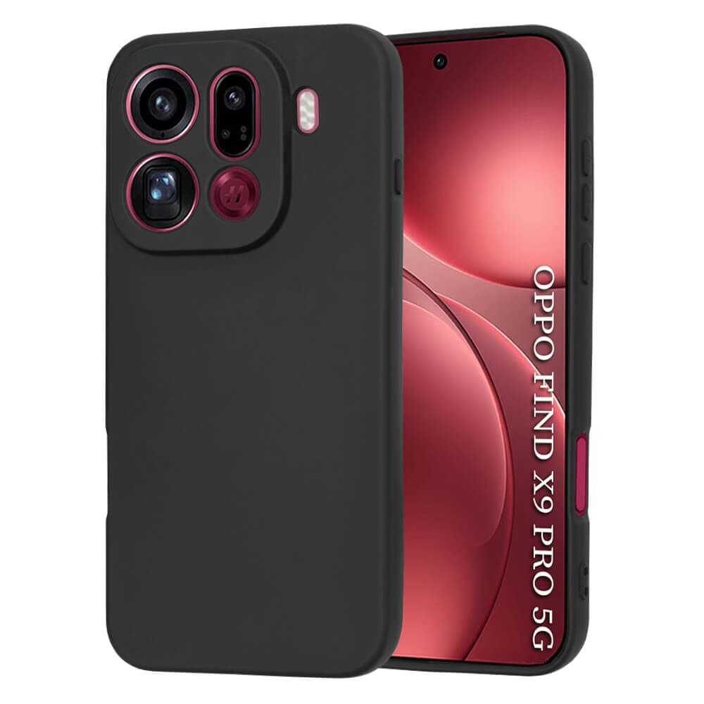 Силиконов (TPU) калъф за Oppo Find X9 Pro - Techsuit SoftFlex Silicone Case (черен)