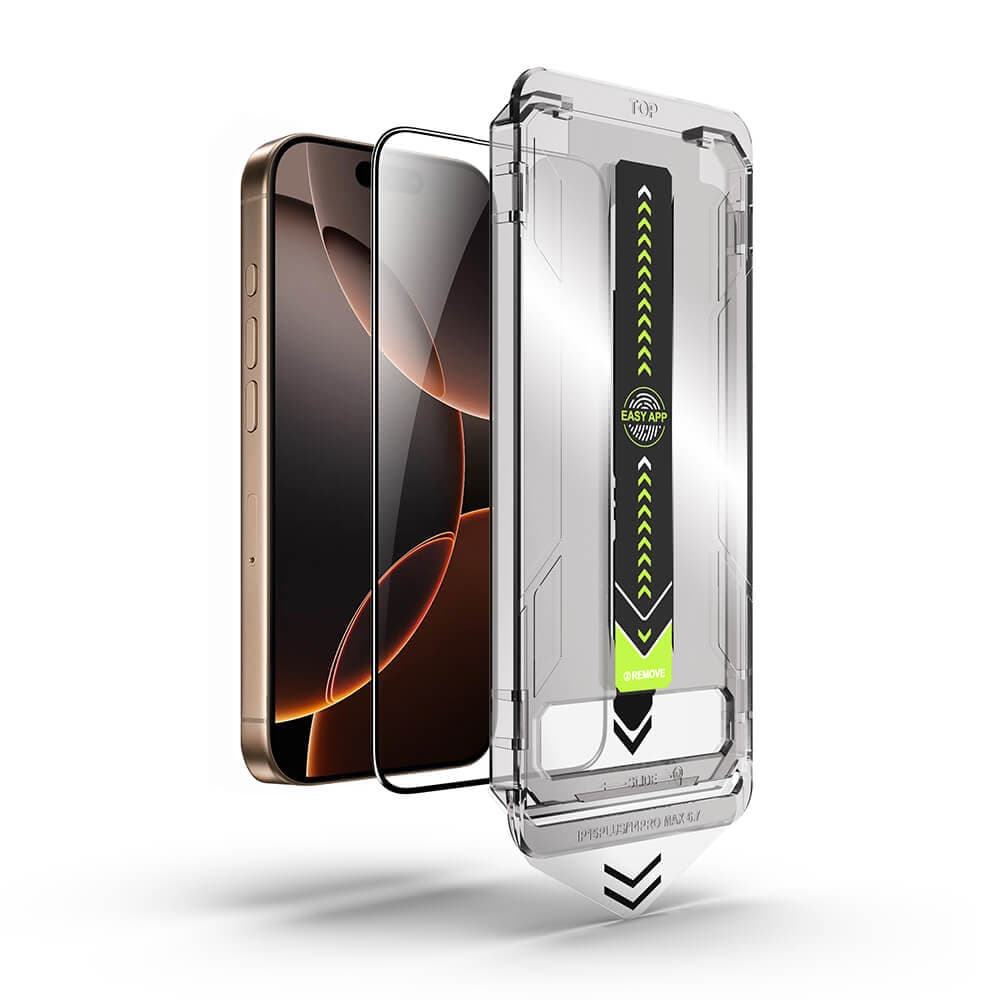 Стъклено защитно покритие за дисплея на iPhone 18 Pro, iPhone 17 Pro - Techsuit TitanGlass Full Cover Tempered Glass (прозрачен)