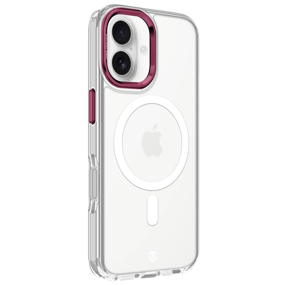 Хибриден удароустойчив кейс с MagSafe за iPhone 17 - Tactical MagForce 2.0 Cover (clear-burgundy)
