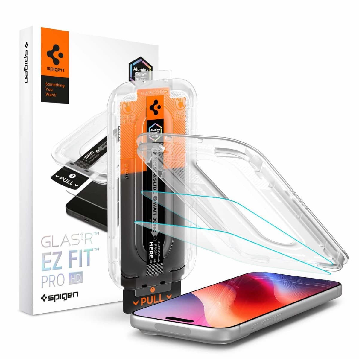 2 броя стъклени защитни покрития за дисплея на iPhone 18 Pro, iPhone 17, iPhone 17 Pro, iPhone 16 Pro - Spigen Glass tR EZ Fit Pro HD 2 Pack
