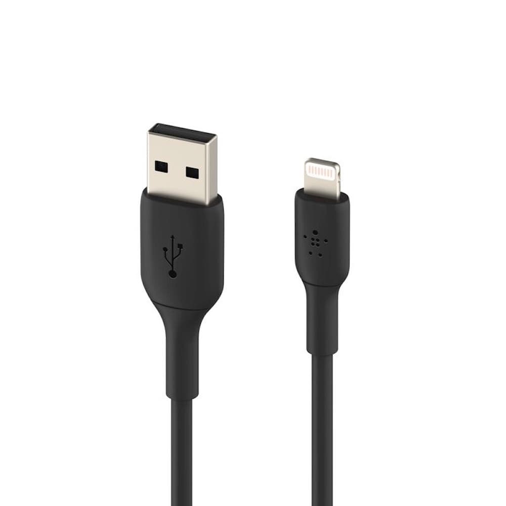 Сертифициран (MFI) USB-A към Lightning кабел за Apple устройства с Lightning порт - Belkin BoostCharge USB-A to Lightning Cable (черен) (300 см)