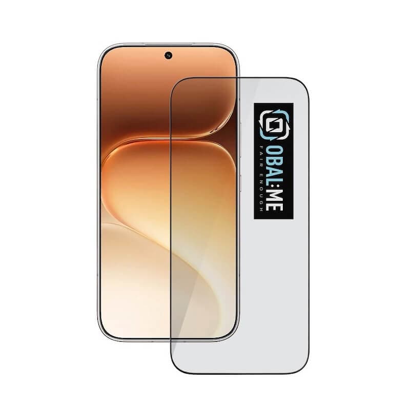 Обхващащо и ръбовете стъклено защитно покритие за дисплея на Honor 600 - OBALME Tempered Glass Screen Protector 5D (clear-black)